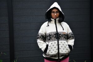 Cream Fleece Wool Jacket