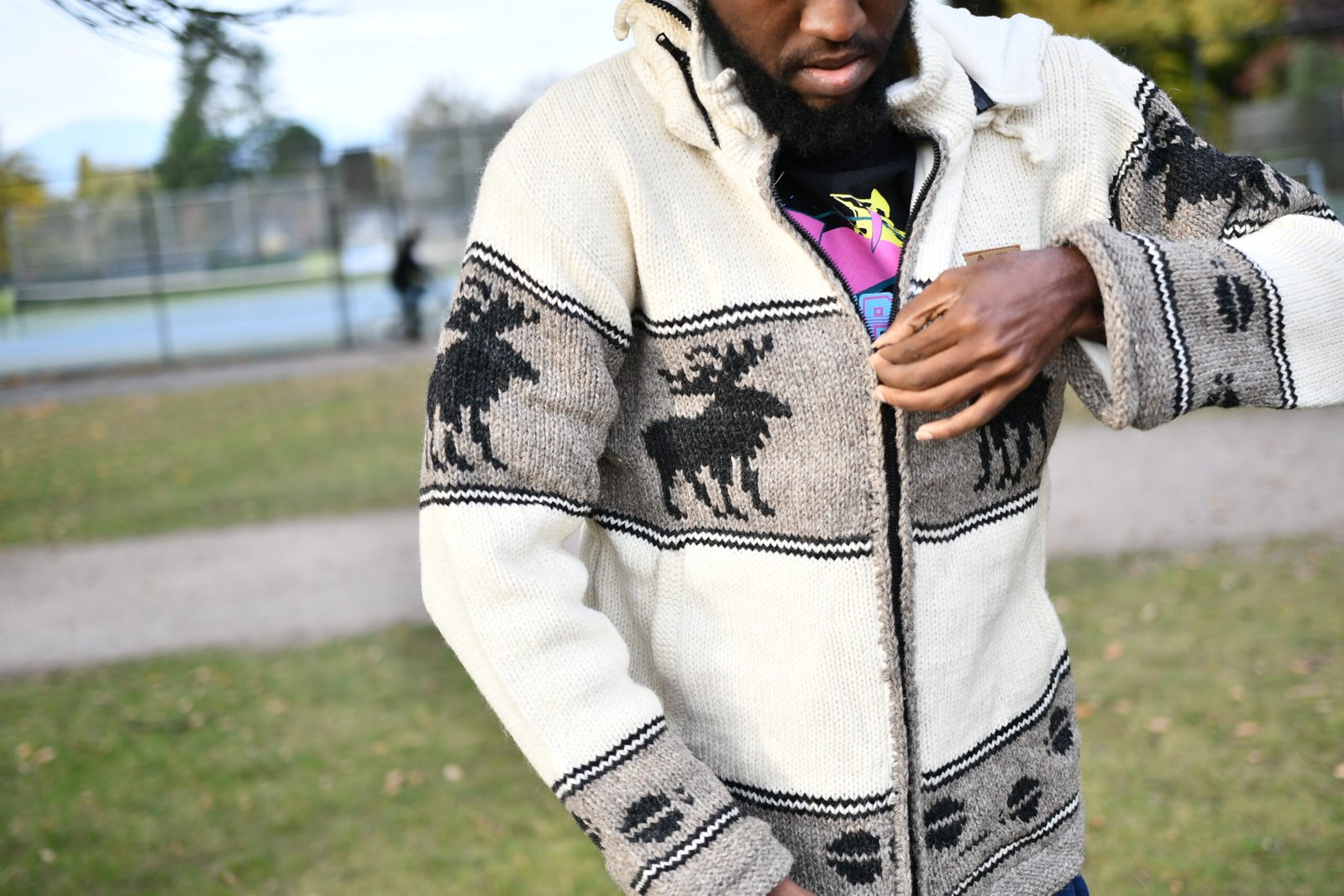 Cream Moose Wool Jacket