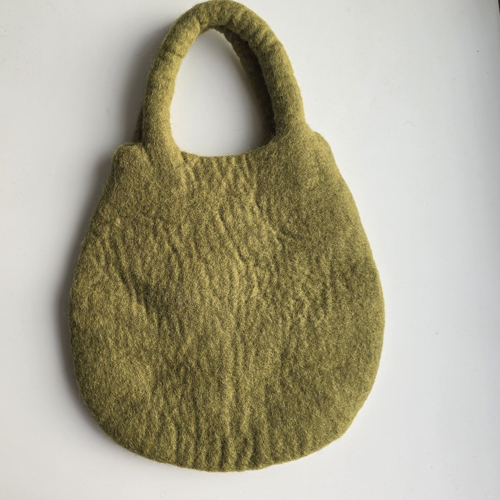 Olive Paisley Felt Bag - Image 4