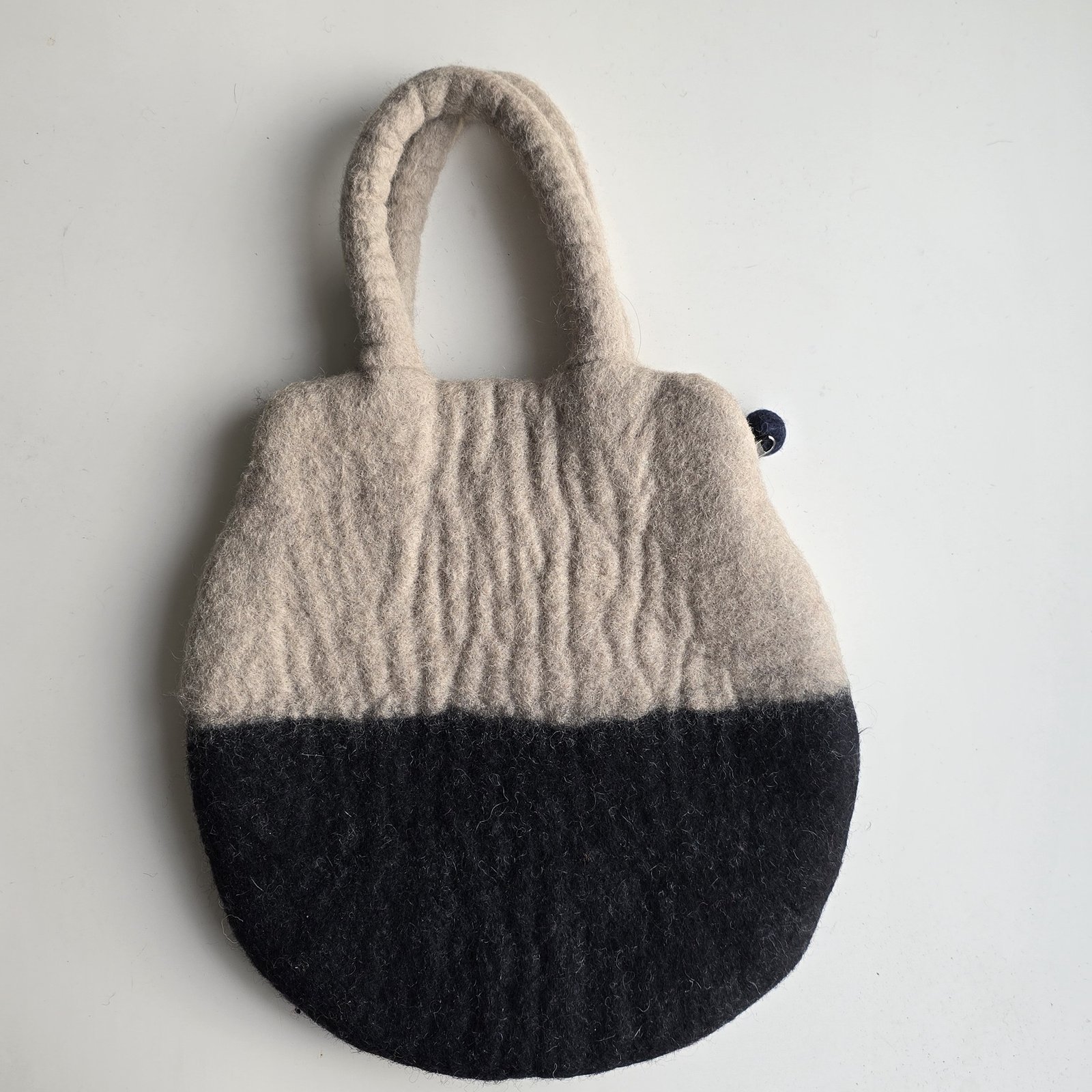 Stone & Charcoal Felt Bag - Image 2