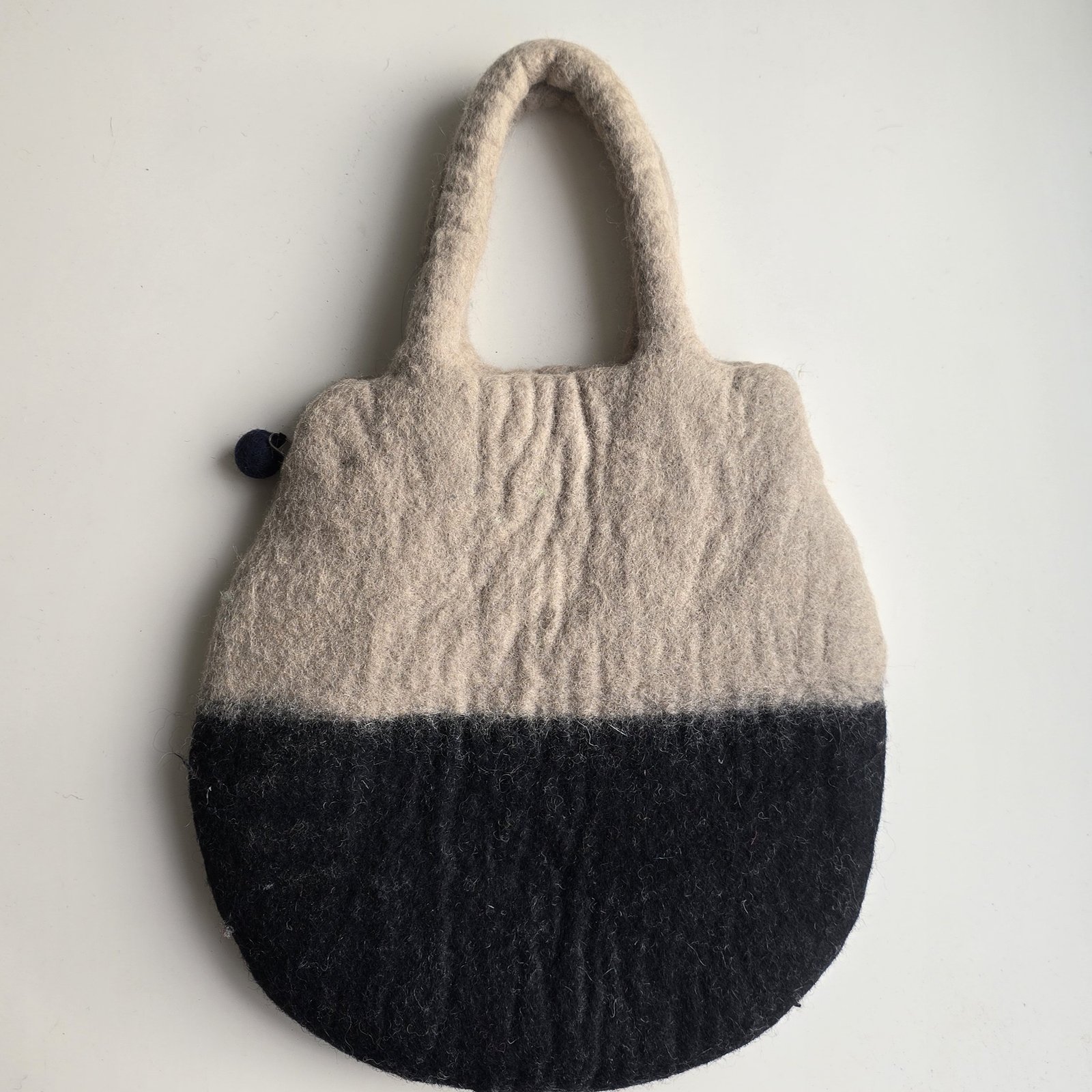 Stone & Charcoal Felt Bag - Image 3