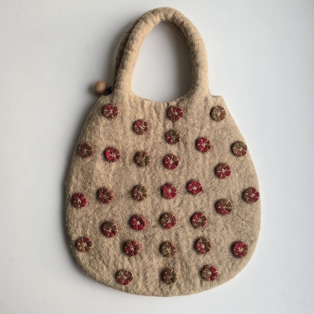 Meadow Dot Felt Bag