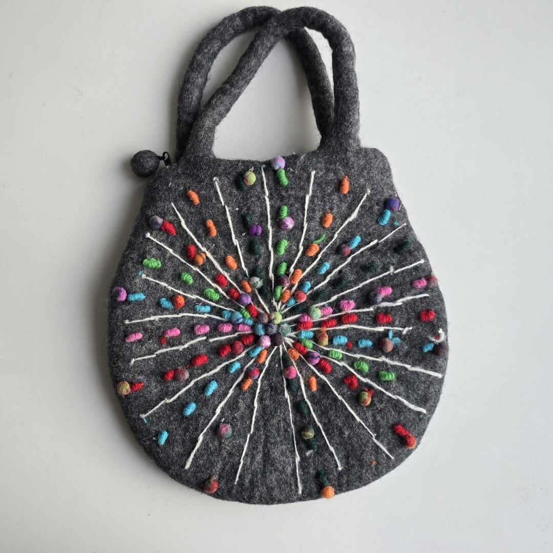 Firework Bloom Felt Bag